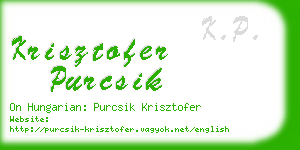 krisztofer purcsik business card